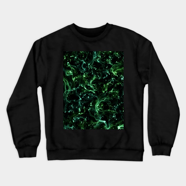 Green nebula Crewneck Sweatshirt by Nerdiant